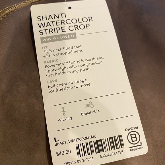 Athleta Shanti Watercolor Stripe Crop - Picture 11 of 12